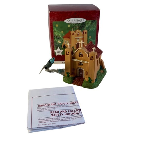 Hallmark Adobe Church Candlelight Services Magic Light keepsake ornament with bo - Picture 1 of 13